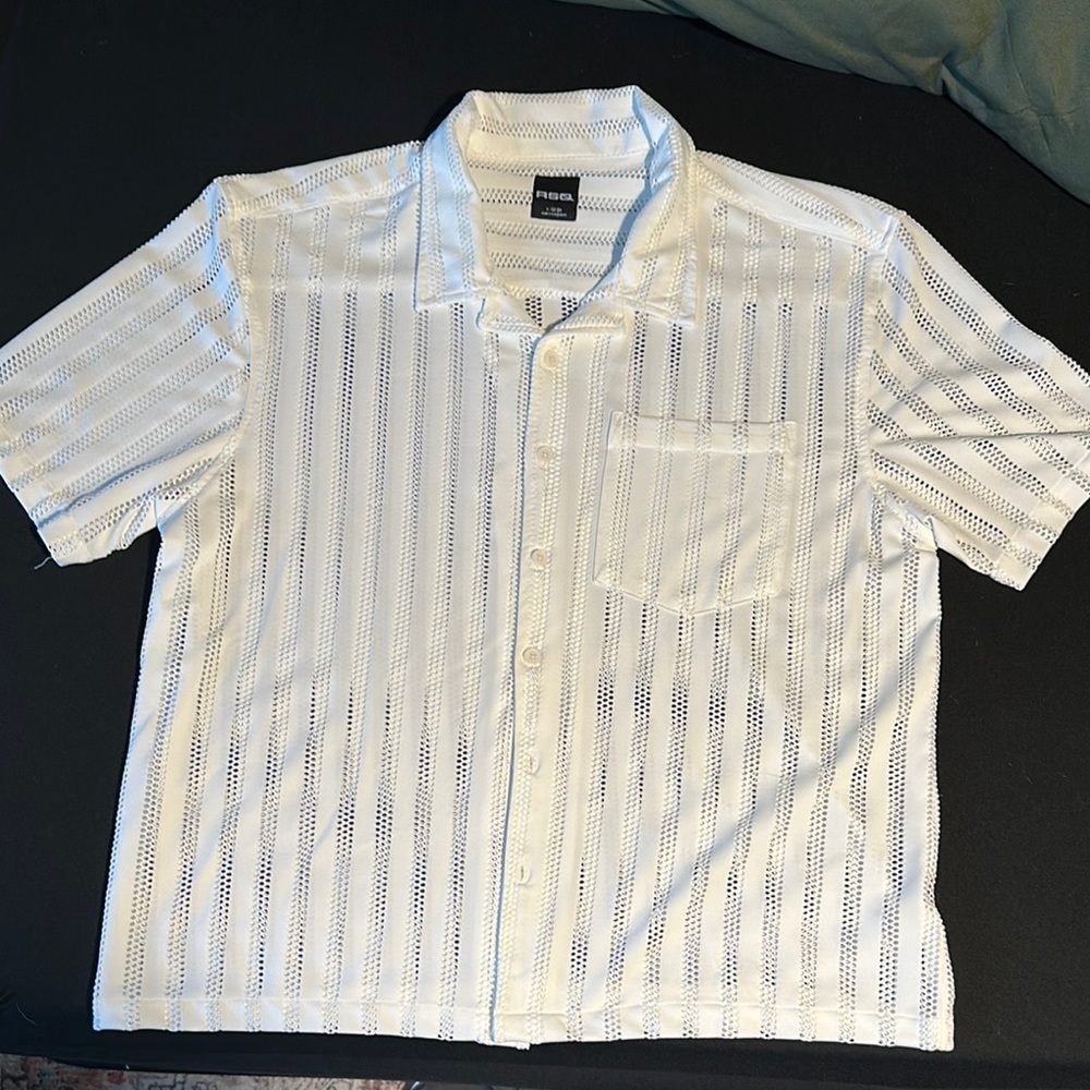 Men's White Short Sleeve Shirt